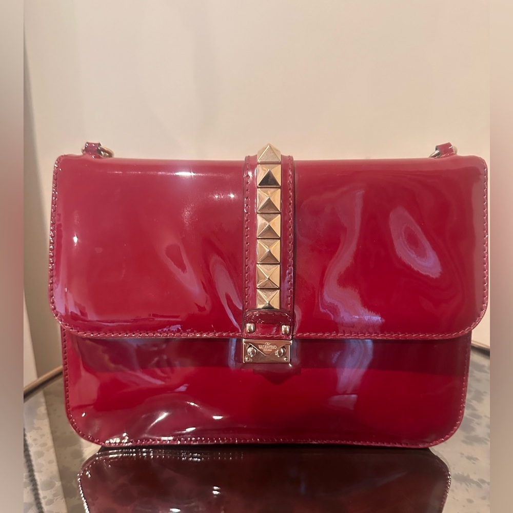 Valentino Garavani Red Patent Leather Crossbody Bag - large Preowned